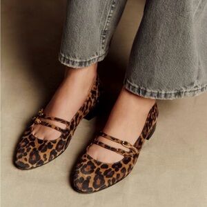 Sezane Ninon Low Ballerina - Leopard